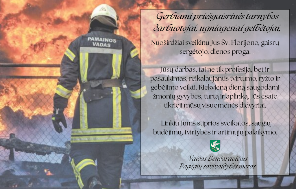 Ugniagesių sveikinimas