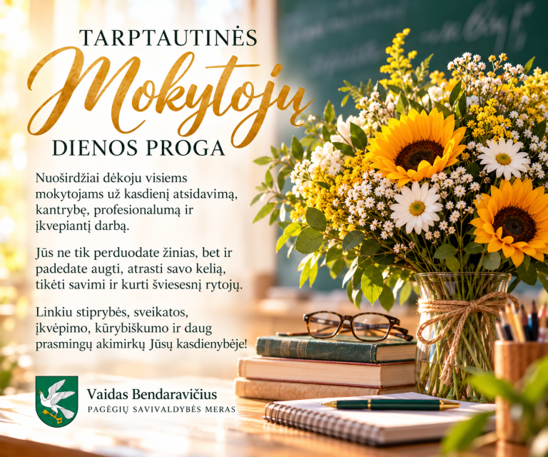 Mokytojų dienos sveikinimas